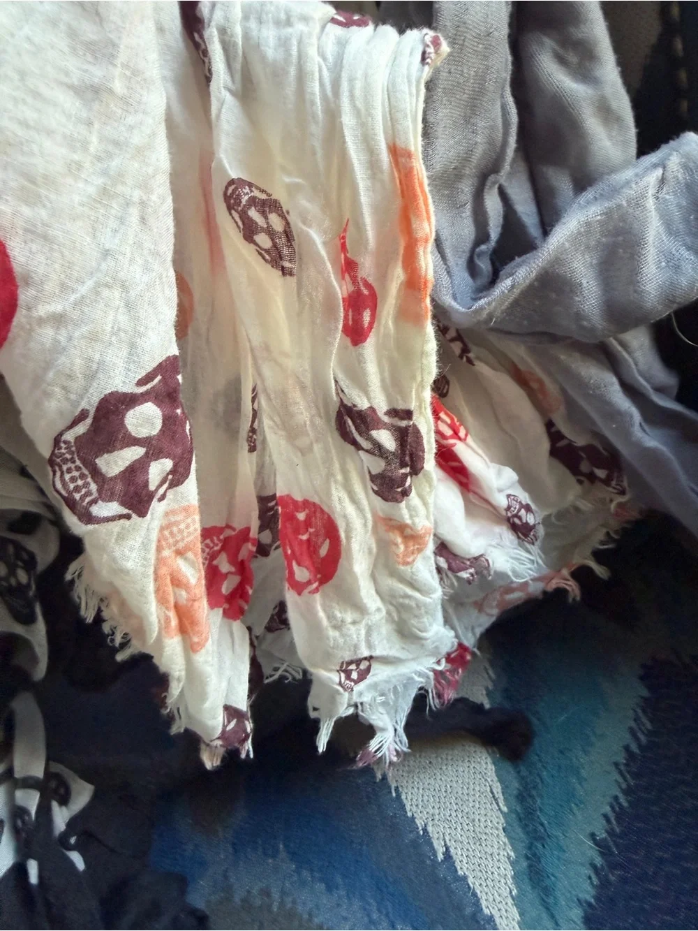 Mixed Scarf Bundle – Black, White, Red & Gray